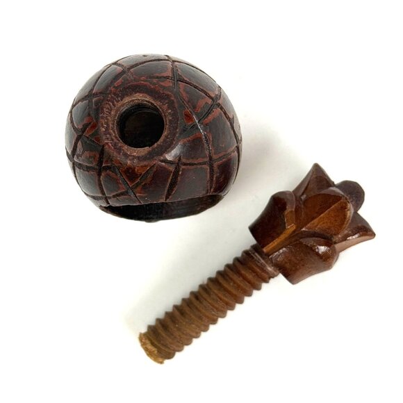 Vintage Pineapple Carved Wood Nutcracker Screw Gallery Originals Fun Home Decor - Picture 6 of 7